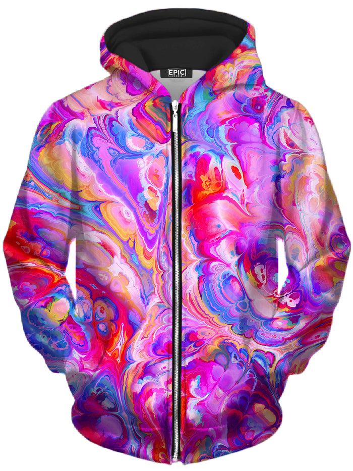 Plasma Flow Unisex Zip-Up Hoodie Art Designs Works Epic Hoodie