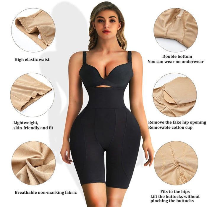 Plus Size Padded Butt Lifter Shapewear Women’s Hip Enhancer Control Panties