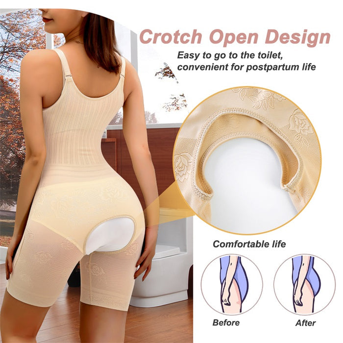 Plus Size Seamless Slim Shapewear Tummy Control Bodysuit for Women