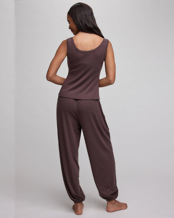 Barefoot Dreams - Pointelle Sleep Set - Umber