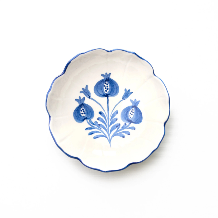Pomegranate Trio Sketch Cobalt Blue Small Bowl - Becket Hitch