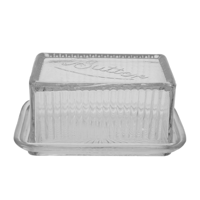 Pressed Glass Butter Dish - Becket Hitch
