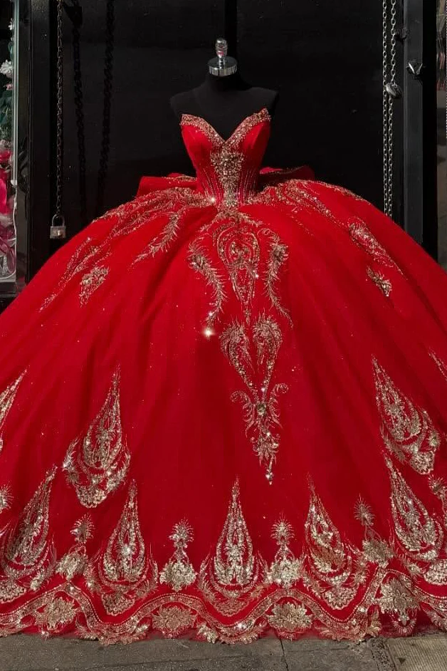 Princess Sweetheart Tulle Appliques Quinceanera Dresses for Sweet 16
