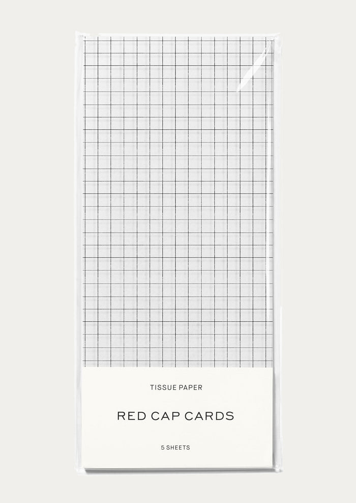 Grid patterned tissue paper