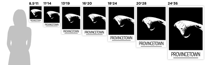 Provincetown Map Poster - usa Map Print - Art Deco Series