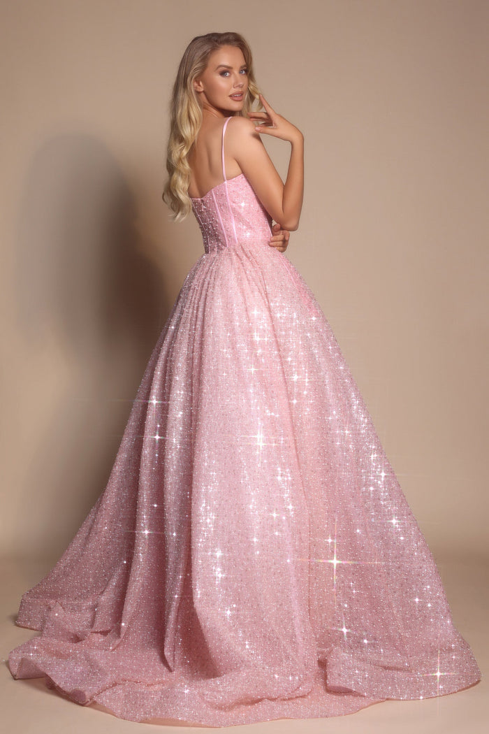 Bright Pink PS25308 Sparkle Gown
