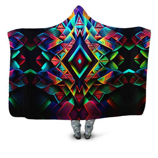Psychedelic Tribal Hooded Blanket iEDM Epic Hoodie