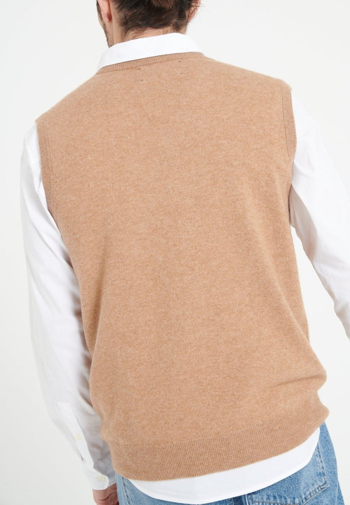 LUKE 9 Gilet sans manches en cachemire camel