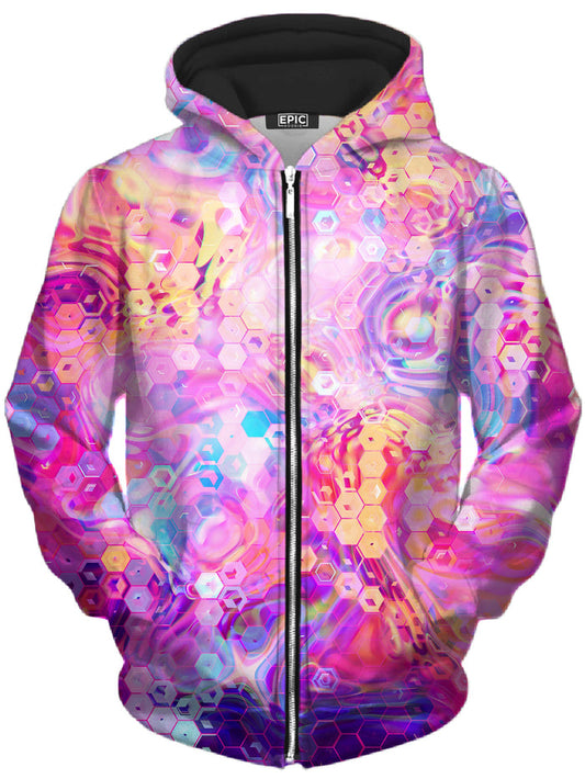 Purple Mirage Unisex Zip-Up Hoodie Art Designs Works Epic Hoodie