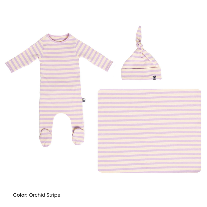 RAGS - Essentials Peekabooty™ Newborn Bundle - Orchid Stripe (Final Sale)
