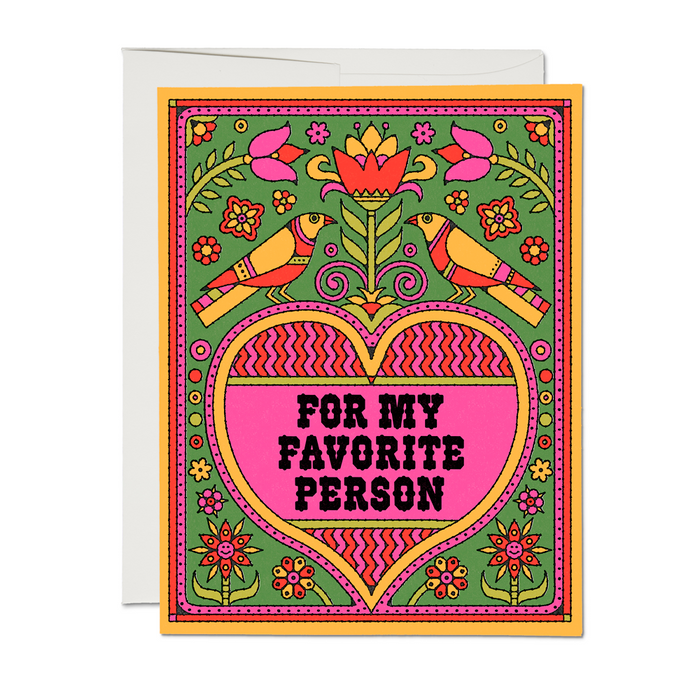 Red Cap Cards Greeting Card - For My Favorite Person Love