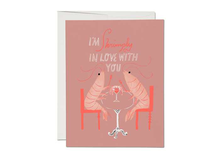 Red Cap Cards Greeting Card - Shrimply Love