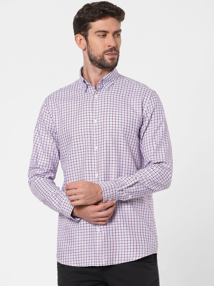 Red Check Full Sleeves Shirt