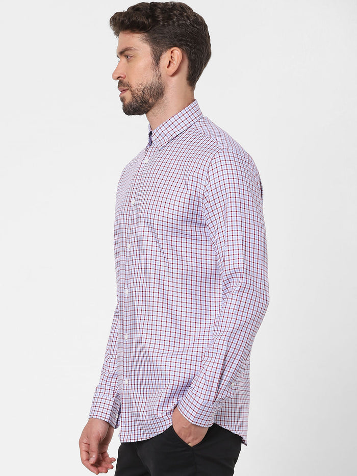 Red Check Full Sleeves Shirt