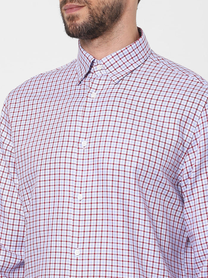Red Check Full Sleeves Shirt