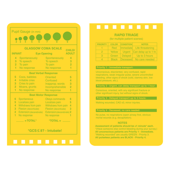 Rite in the Rain EMS Top Spiral Notebook, 3" x 5", Yellow