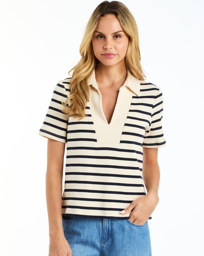 Drew - Sabella Top - Navy Ivory