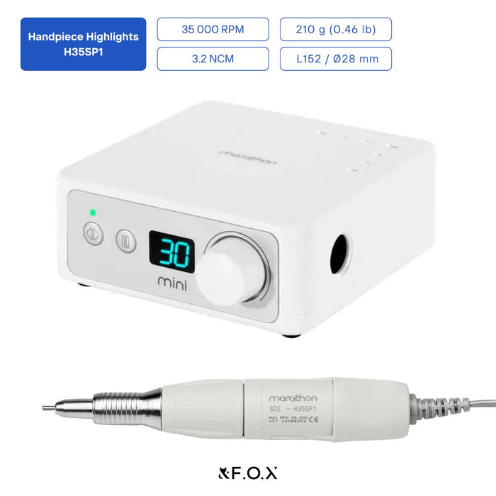 Open box (see description) Saeyang Marathon K35 Mini + H35SP1 35k RPM — Original E-File Nail Drill Machine Drill machine Saeyang