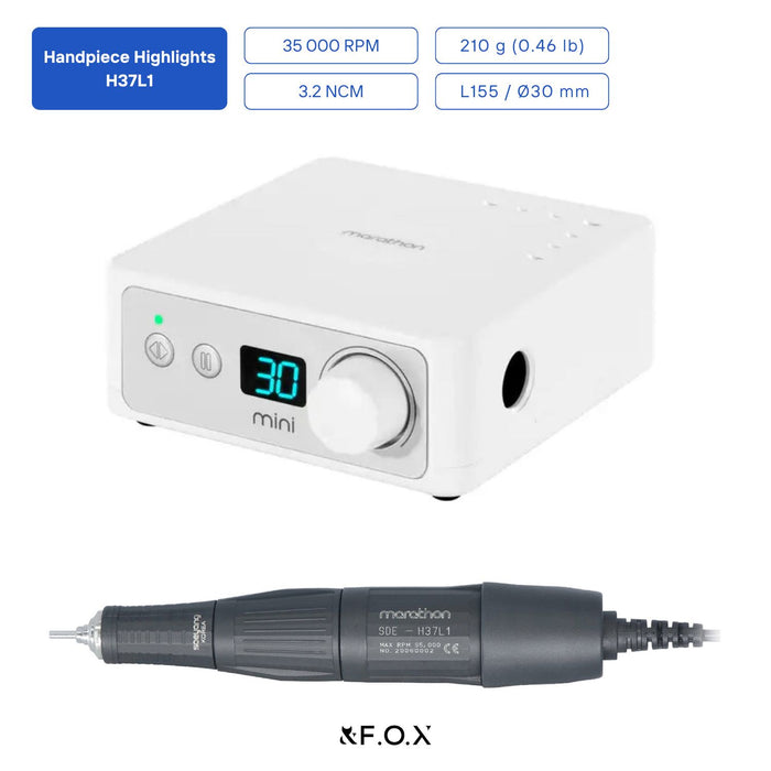 Open box (see description) Saeyang Marathon K35 Mini + H37L1 35k RPM — Original E-File Nail Drill Machine Drill machine Saeyang