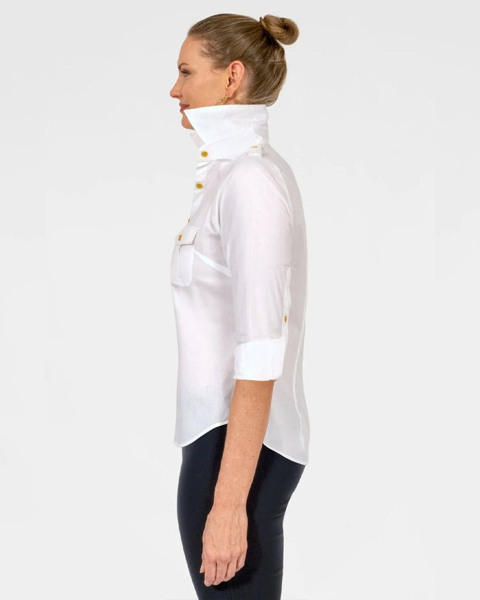 Gretchen Scott - Safari Boyfriend Shirt - White