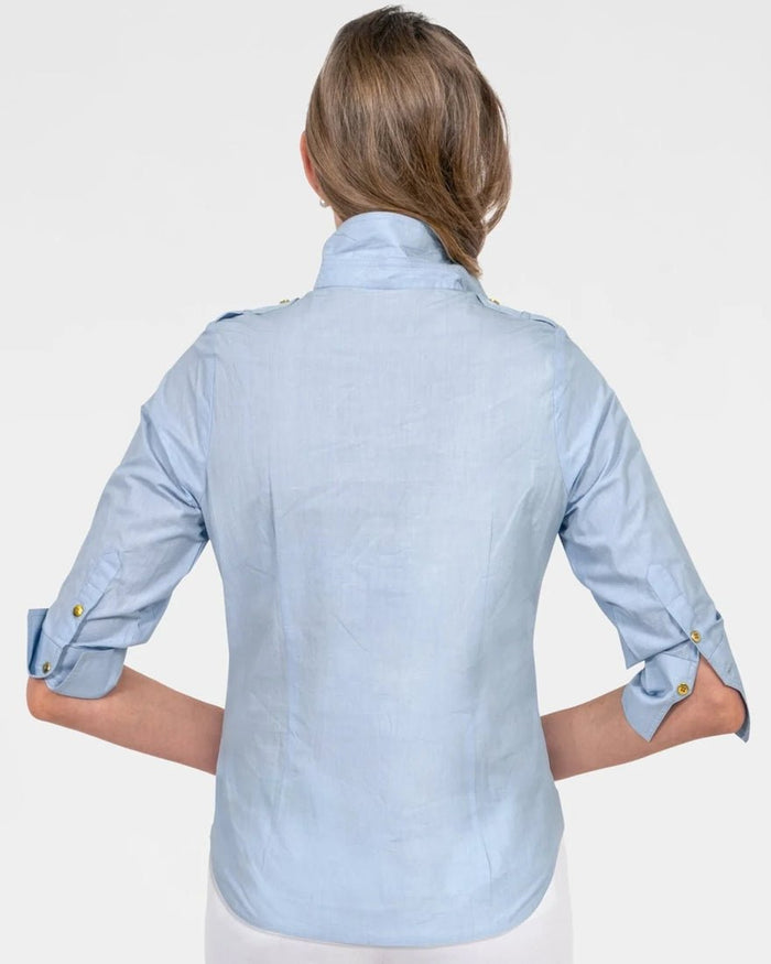 Gretchen Scott - Safari Boyfriend Shirt - Periwinkle