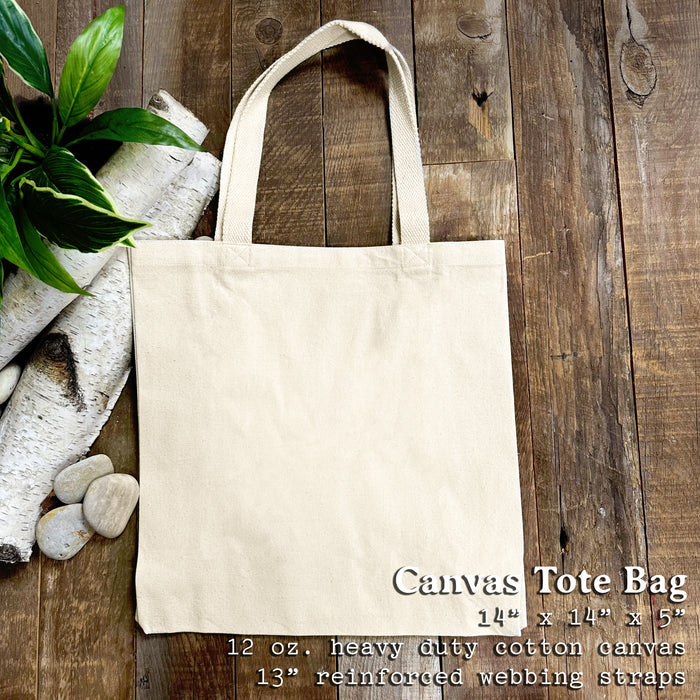 Saguaro Cactus w/ City, State - Custom Canvas Tote Bag