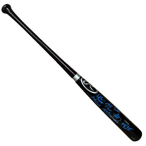 Sandlot Cast Signed Black Baseball Bat Signed Baseball Bat TSE Buffalo