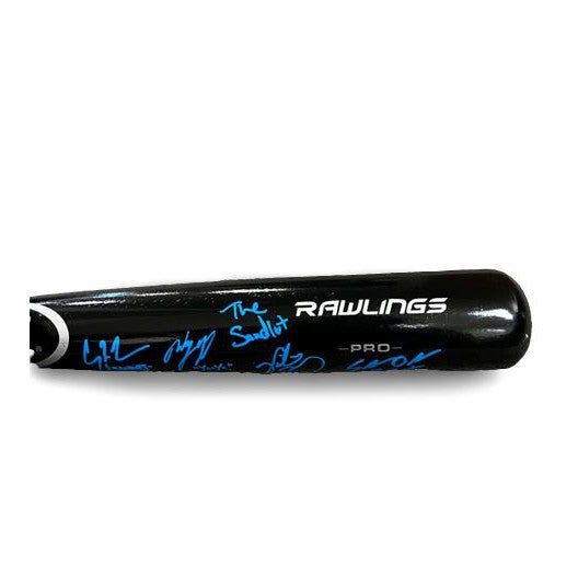 Sandlot Cast Signed Black Baseball Bat Signed Baseball Bat TSE Buffalo