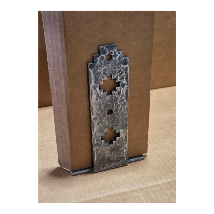 Santa Fe Iron Flush Mount Post Base – Hand-Forged Timber-Frame Bracket