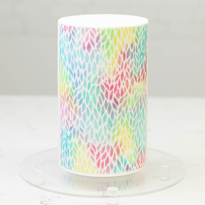 Seamless Cake Stencil great for decorating tall cakes with perfect designs. Lacupella