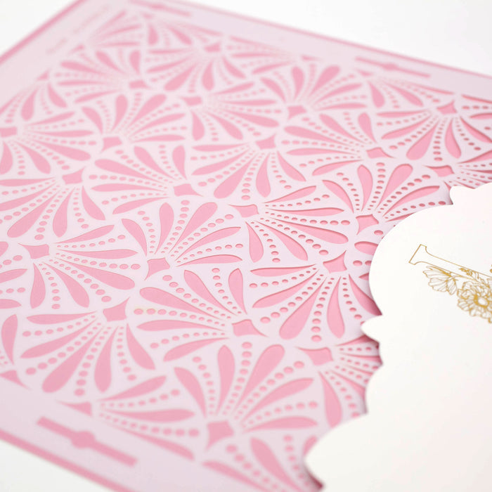 Seamless Cake Stencil great for decorating tall cakes with perfect designs. Lacupella