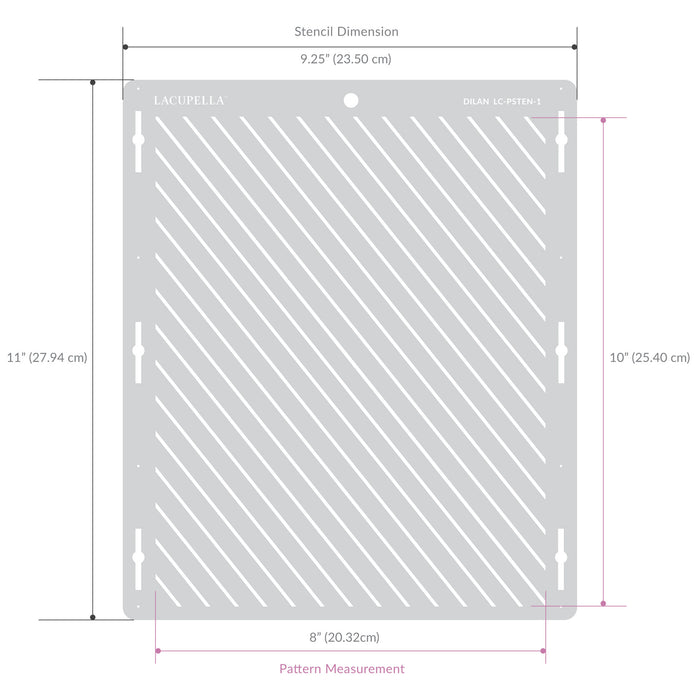 Seamless Cake Stencil great for decorating tall cakes with perfect designs. Lacupella
