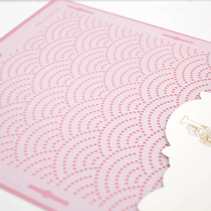 Seamless Cake Stencil great for decorating tall cakes with perfect designs. Lacupella