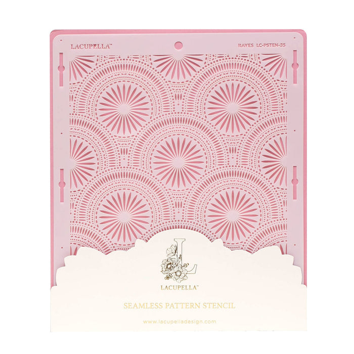 Seamless Cake Stencil great for decorating tall cakes with perfect designs. Lacupella