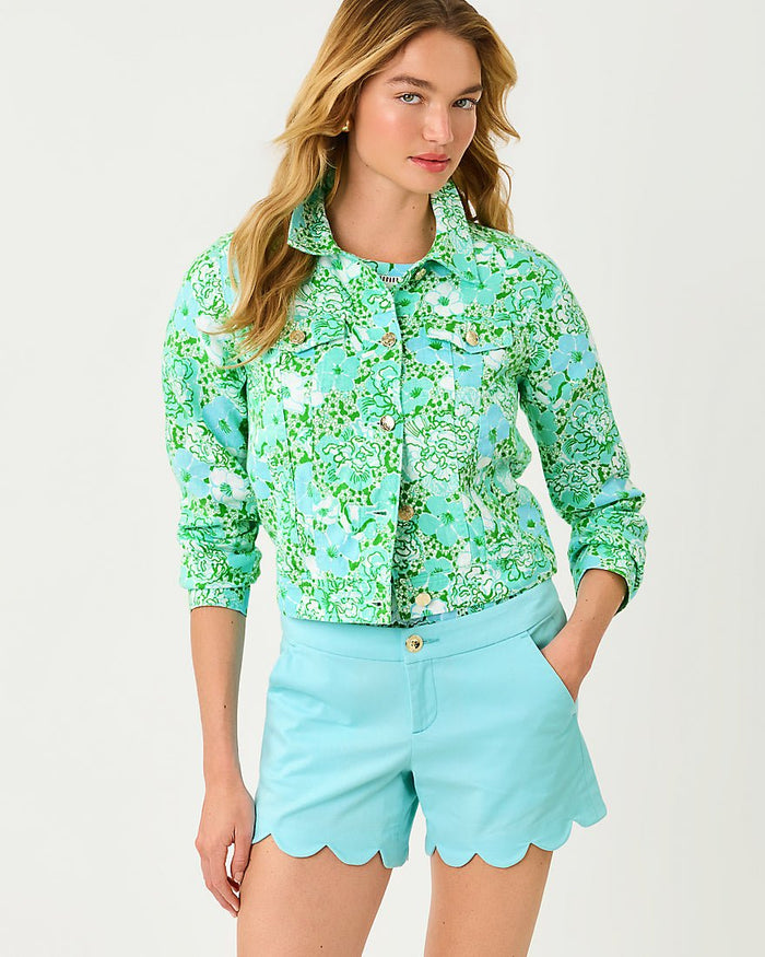 Lilly Pulitzer - Seaspray Linen Jacket - Mint Condition Burst Of Joy