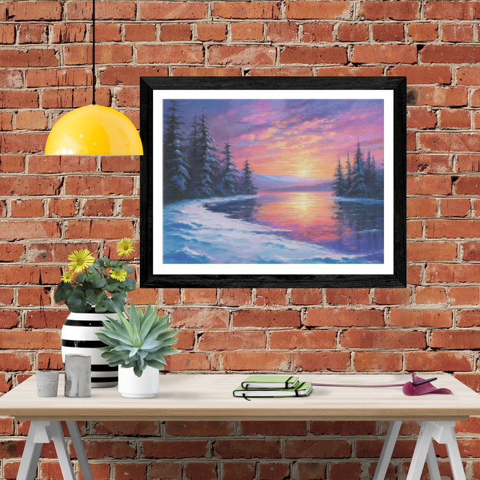 Serene Scene Of A Frozen Lake