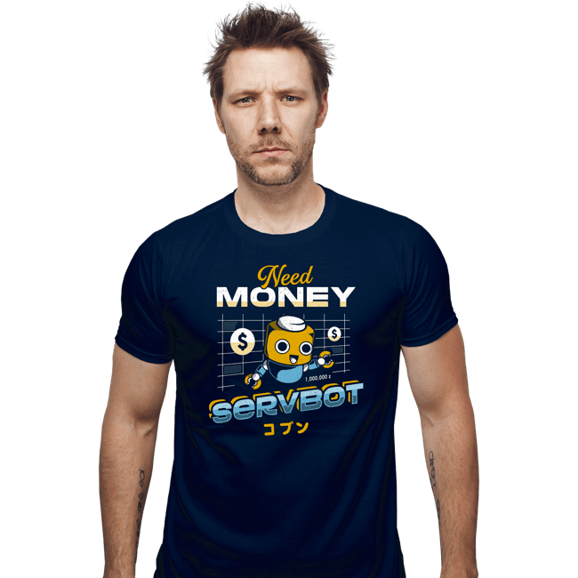 Shirts Fitted Shirts, Mens / Small / Navy Servbot and Money