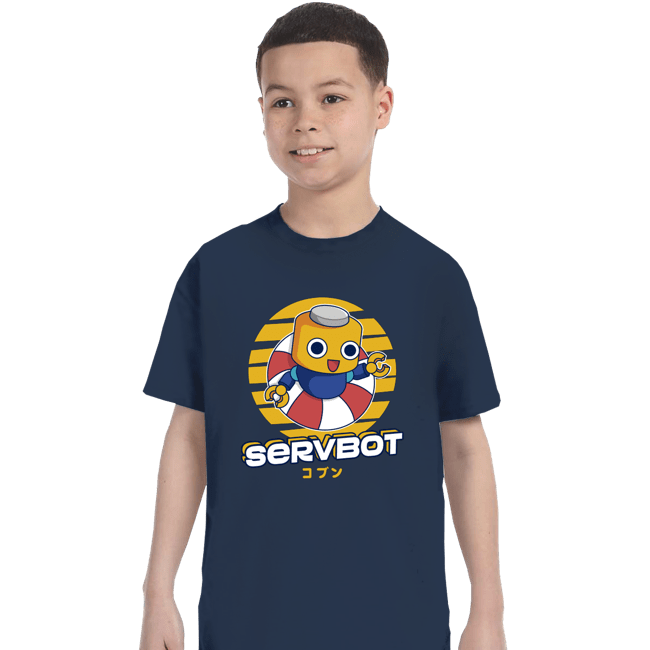 Shirts T-Shirts, Youth / XS / Navy Servbot Summer