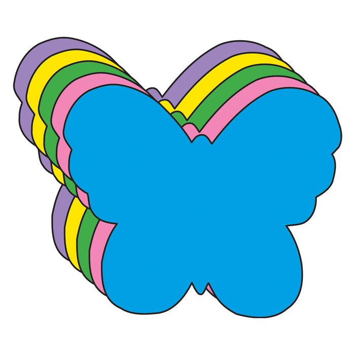 Multicolor butterfly cut-outs, 3-inch size, 31 acid-free pieces