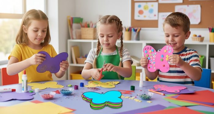 SHAPES ETC. Butterfly Assorted Color Creative Cut-Outs- 3"