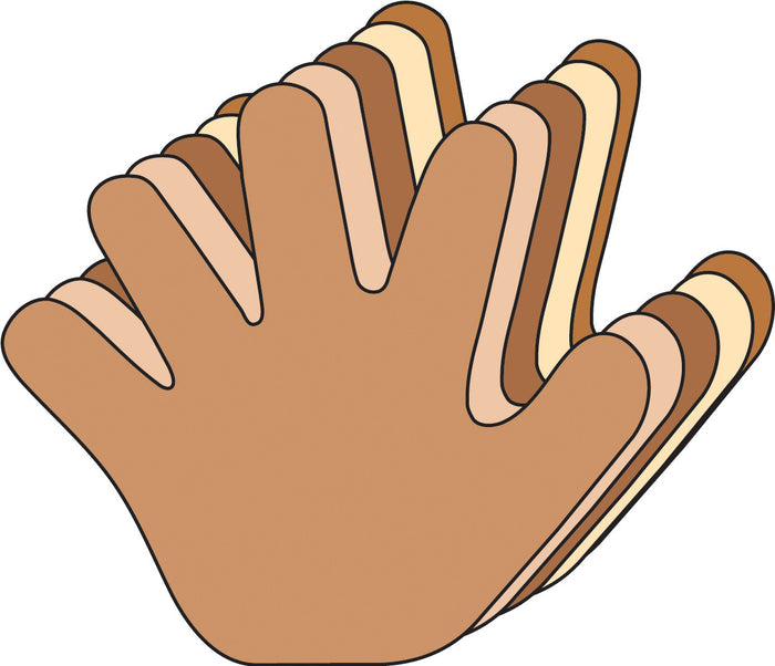 Multicultural Hand Cut-Outs - 3 Inch Paper Shapes - Creative Shapes Etc.