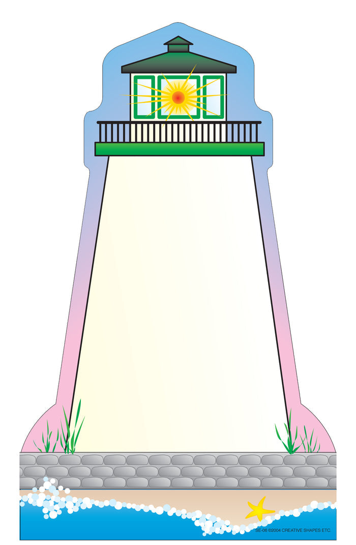 Large lighthouse notepad perfect for nautical-themed