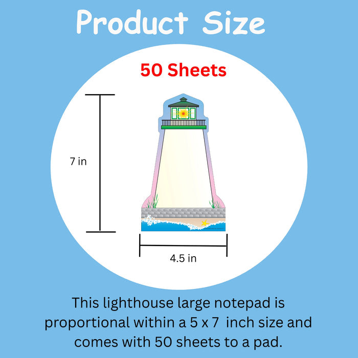 SHAPES ETC. Large Notepad - Lighthouse