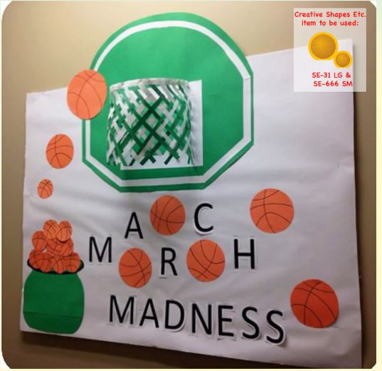 Fun basketball-themed notepad for decorating, learning activities, and classroom decor