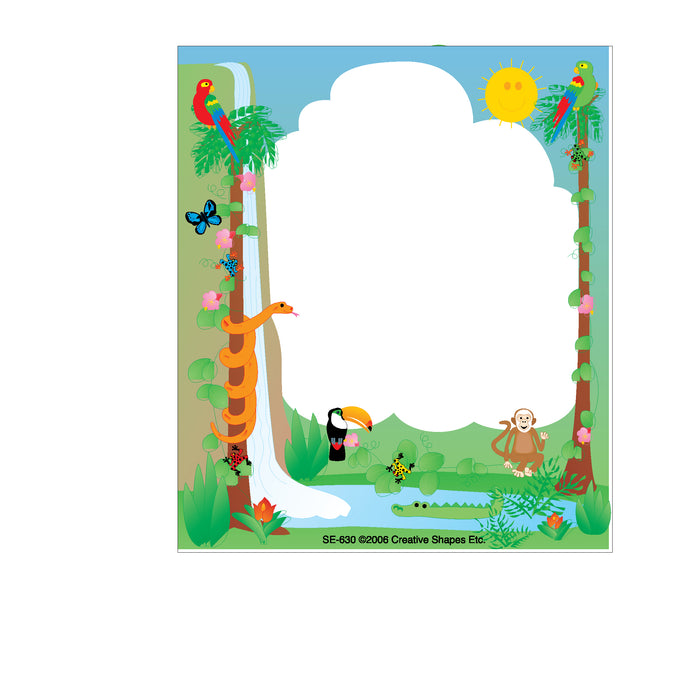 Mini lined notepad with rainforest theme, perfect for classroom crafts