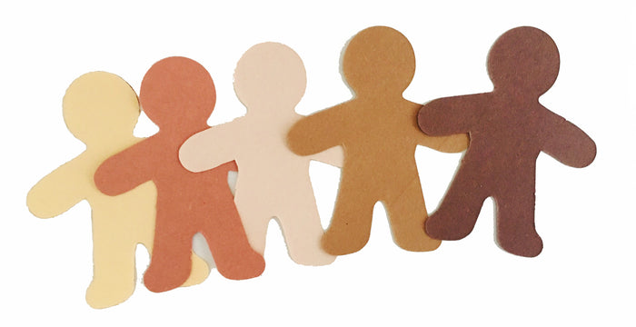 Multicultural Person Cut-Outs - Diverse Paper Figures for Crafts - Creative Shapes Etc.