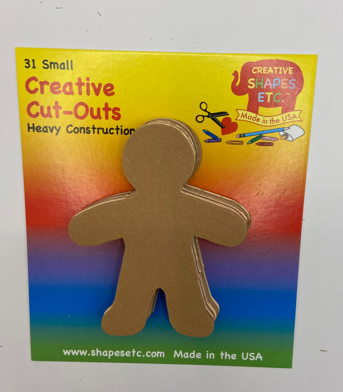 Paper Human Cut-Outs - Assorted Skin Tones for Creative Crafts - Creative Shapes Etc.
