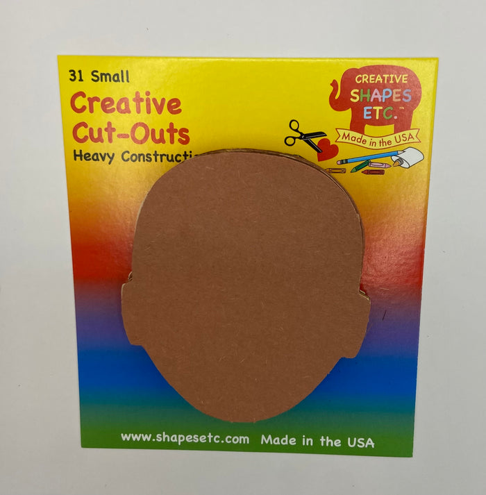 Small Multicultural Cut-Out - Face - Creative Shapes Etc.