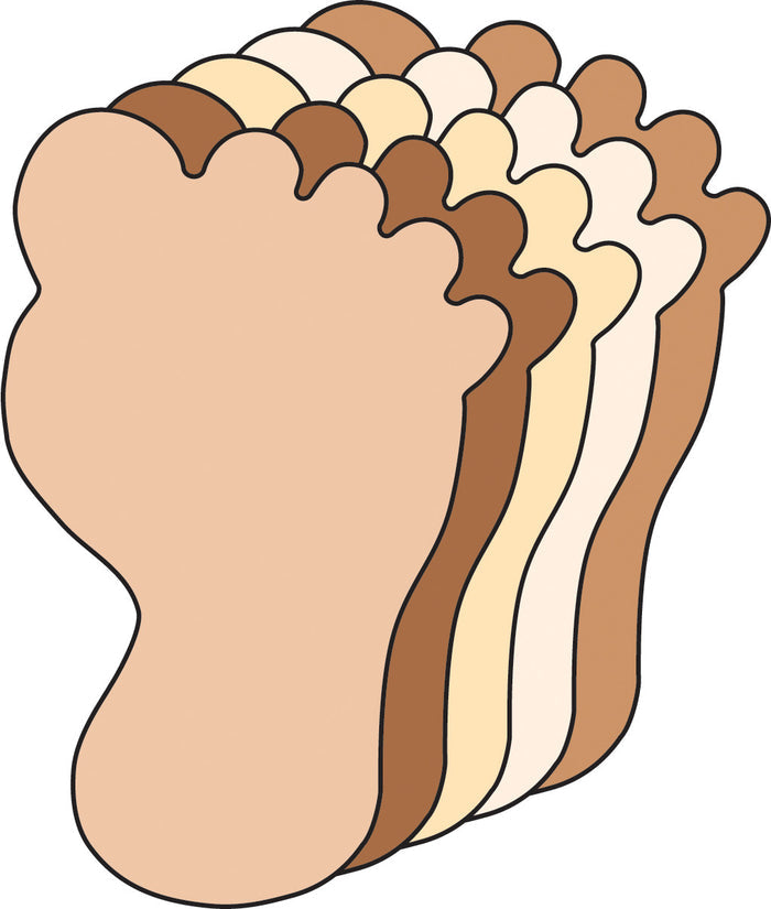 Small Multicultural Cut-Out - Foot - Creative Shapes Etc.