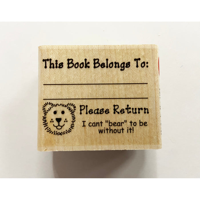 Teacher's Stamp - Bear Book Belongs - Creative Shapes Etc.